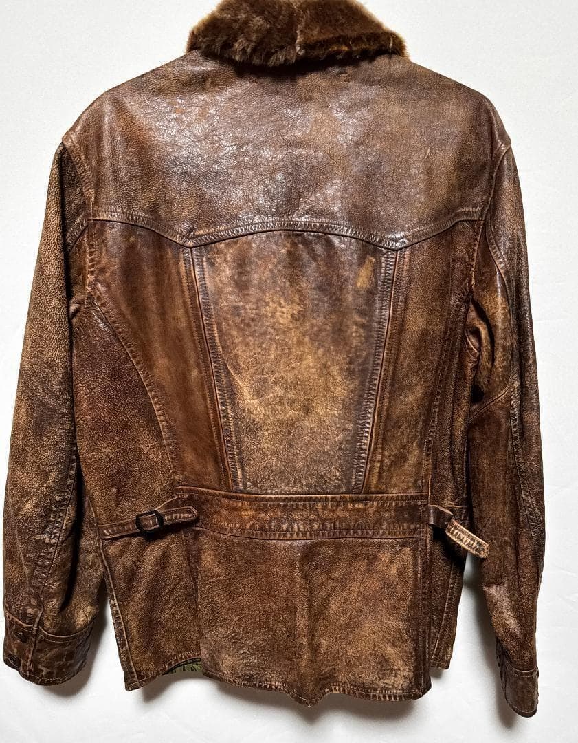 ダブルアールエル RRL シアリングカラーレザーカーコート サイズS メンズ ダブルアールエル RRL シアリングカラーレザーカーコート サイズS メンズ