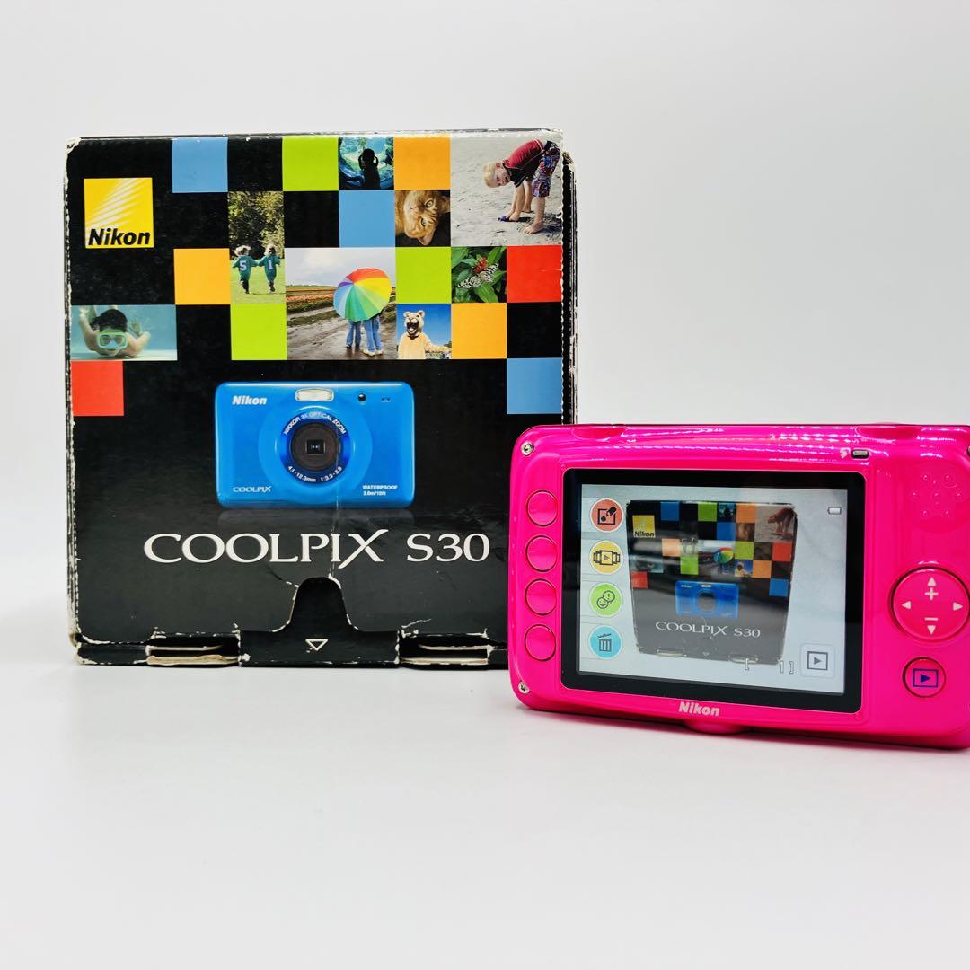 Nikon 単3電池稼働 COOLPIX S30 PINK - デジタルカメラオリジナル