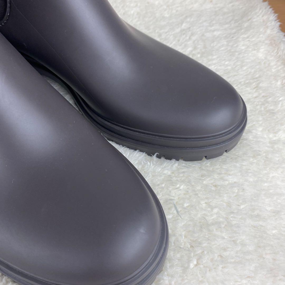 【美品】TEMPERATE レイン チェルシーブーツ 24.5cm サイドゴア