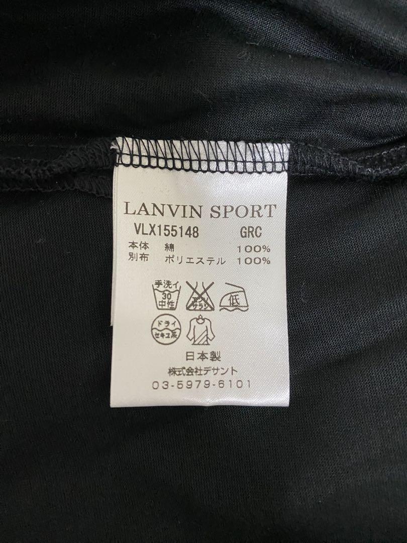 LANVIN SPORT ブラック ノースリーブポロシャツ 40 (L)