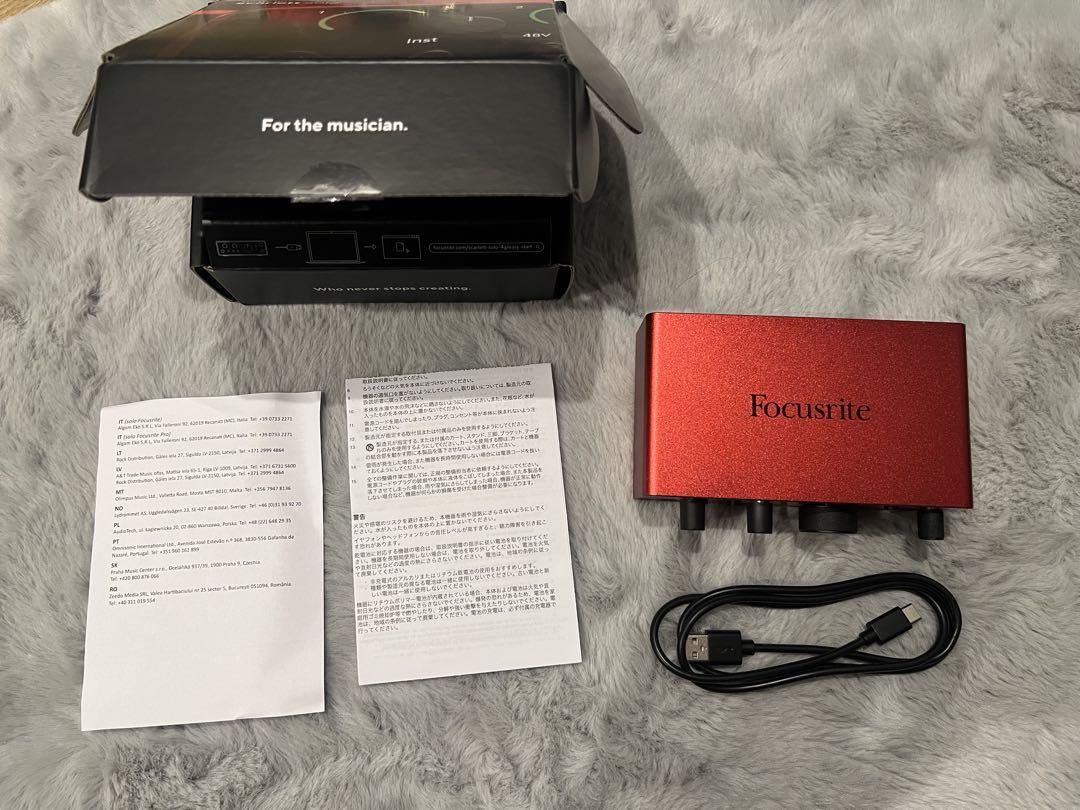 【美品】focusrite scarlett solo 4th Gen