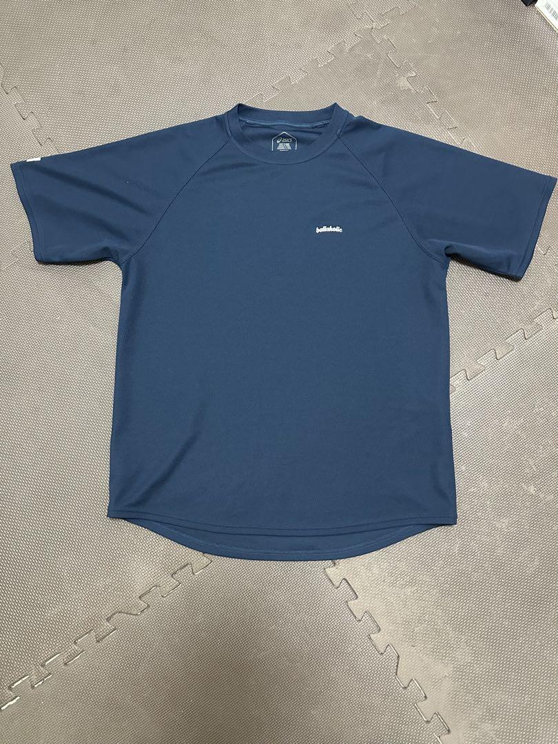 ballaholic×asics cool tee L navy