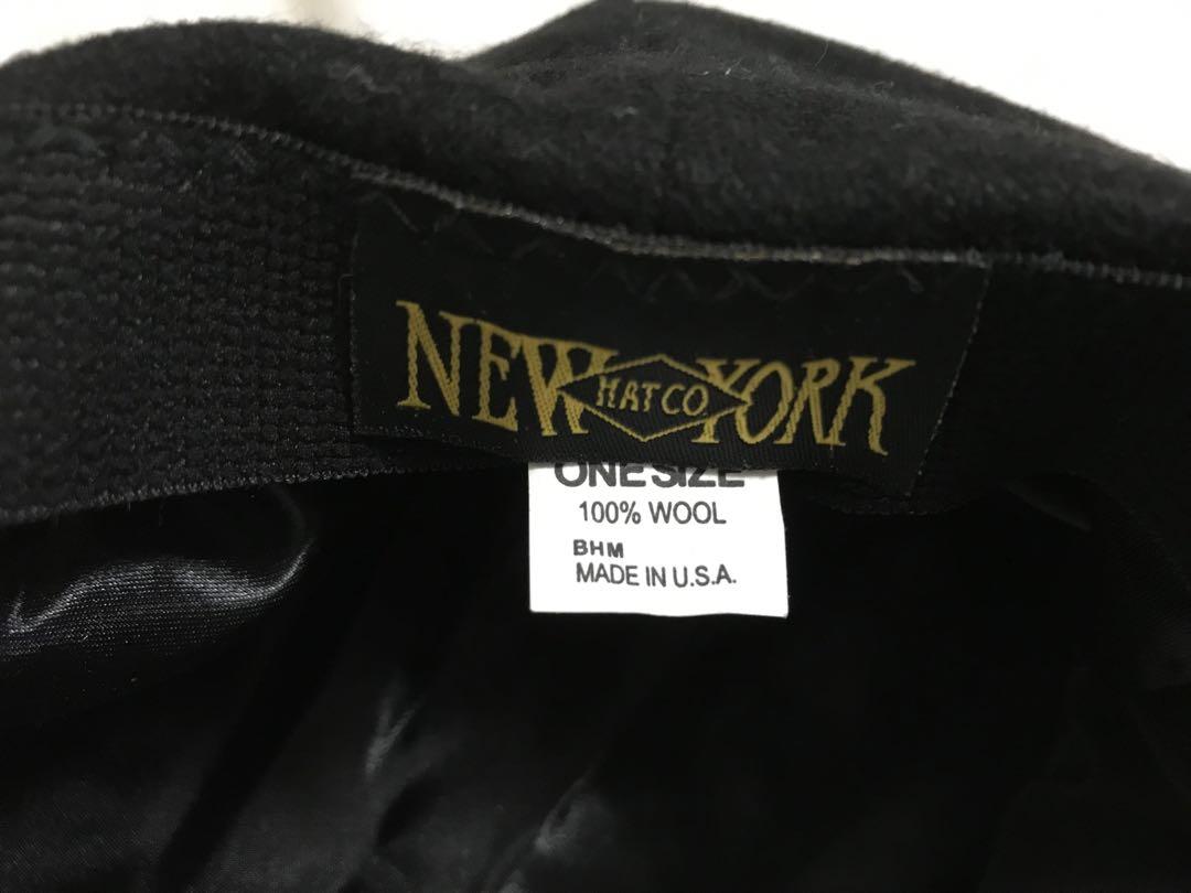 美品本物ニューヨークハットNEWYORKHATウールキャスケットベレー帽子黒