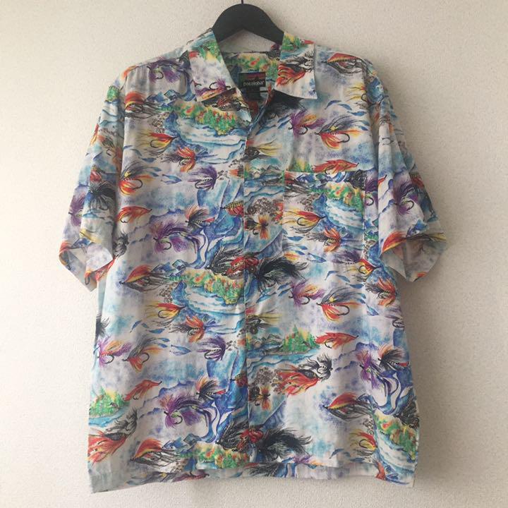 【90s patagonia】パタゴニアパタロハ リバーヴィジョンズ L 毛針 【90s patagonia】パタゴニアパタロハ リバーヴィジョンズ L 毛針