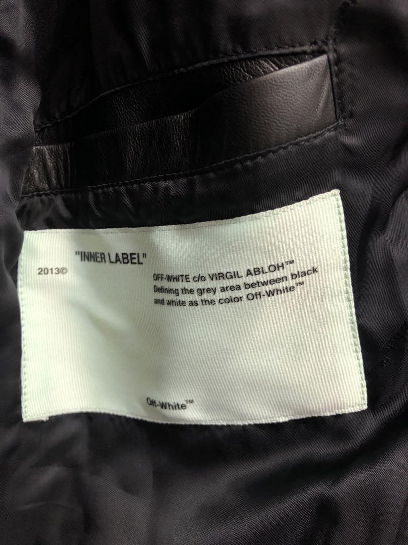 OFF-WHITE BERNINI レザージャケット ライダースジャケット