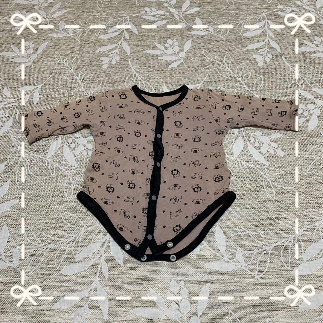 長袖　ロンパース　70 グレー