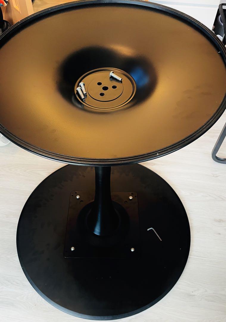 モダンダイニングテーブル 黒 円形 直径70cm