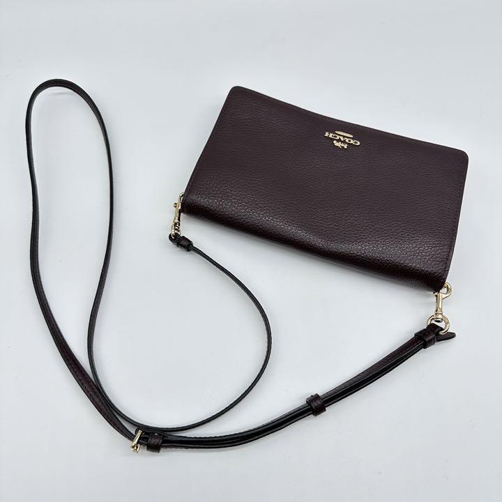 SALE/30%OFF 美品☆COACH コーチ ショルダーウォレット 長財布 クロス