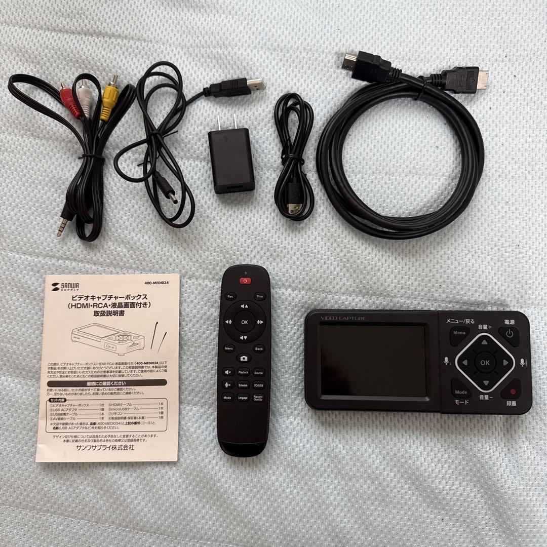 サンワダイレクト ビデオキャプチャー 400-MEDI034 - メルカリ