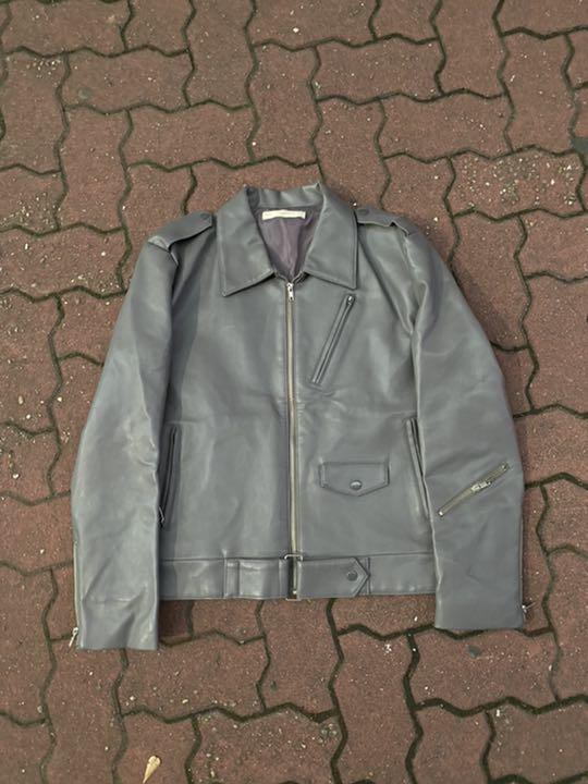 L全商品オープニング価格!激レア ライダースジャケット number (n)ine 【誠実】 Nautica ヌバック レザージャケット マルチカラー レザージャケット