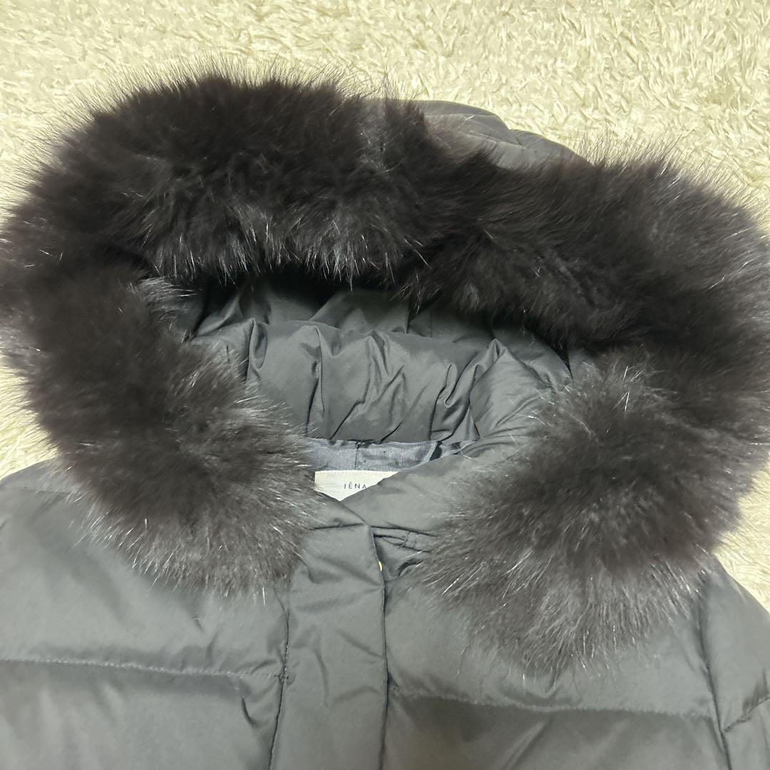 【美品】IENA イエナ ダウン ジャケット タフタ フォックスファー 38 M