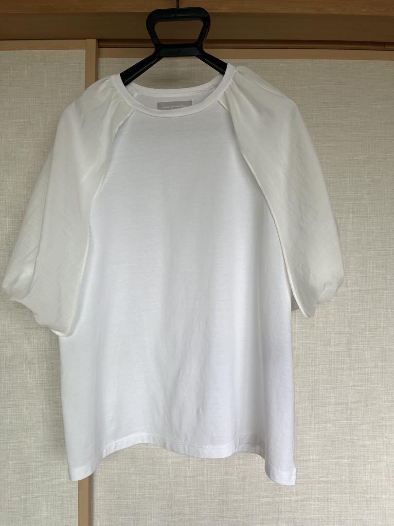 Audrey and John Wad バルーンスリーブ ホワイト Tシャツ