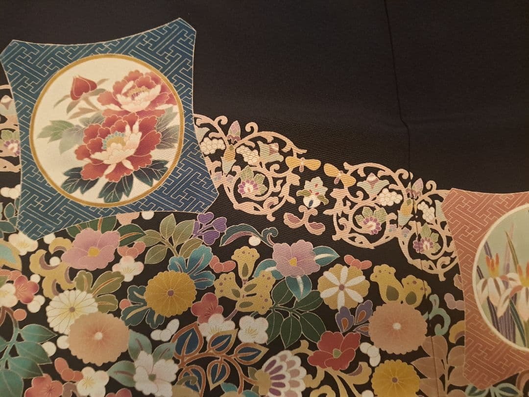 美品❇️豪華黒留め袖 手書き友禅作家物 比翼仕立て フルセット 美品❇️豪華黒留め袖 手書き友禅作家物 比翼仕立て フルセット