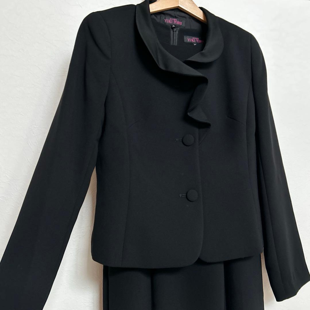 ユキトリイ　ブラックフォーマル　セットアップ　7号　高級　ワンピース　喪服