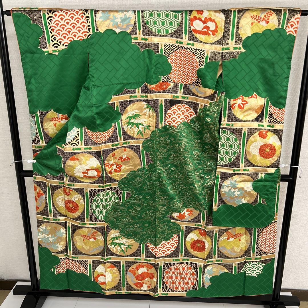 【レンタル】振袖 着物セット 正絹着物+正絹袋帯 成人式 晴れ着 往復送料無料 絵羽 菊 シンプル レトロ ピンク （1000621600） -  utatane［公式通販］