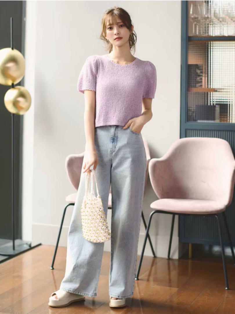 プロポーション ボディドレッシング ワイドデニムパンツ 新色カラー：ブルー