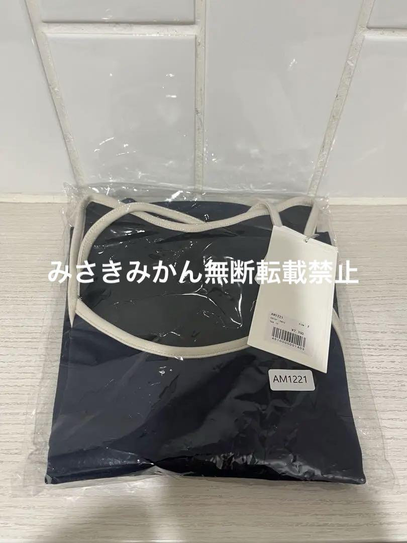 andmary Emma ribbon tops navyΩ