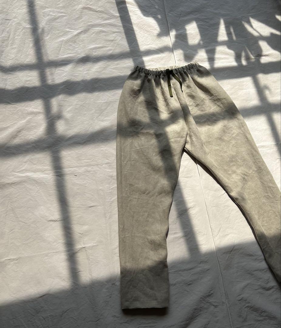 【maeさま専用ページ】フレンチlinen＊麻色＊楽ちんパンツ