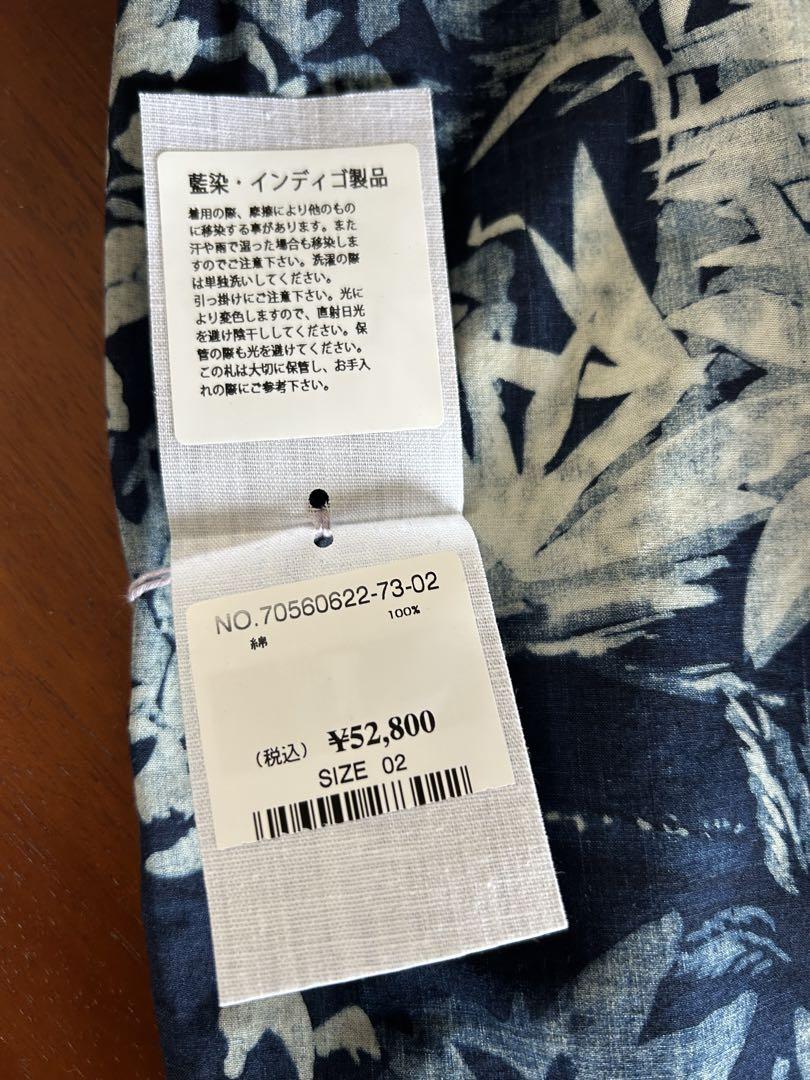 新品25SS 45Rアイリーアロハプリントのイージーパンツ（インディゴ）