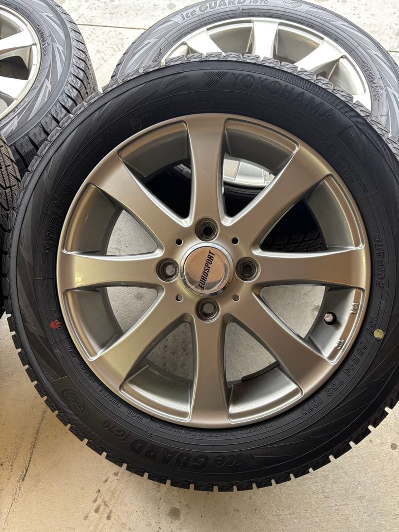 送料無料 バリ山 2022年製 155/65R14 アルミセット 4本 ① 送料無料 バリ山 2022年製 155/65R14 アルミセット 4本 ①