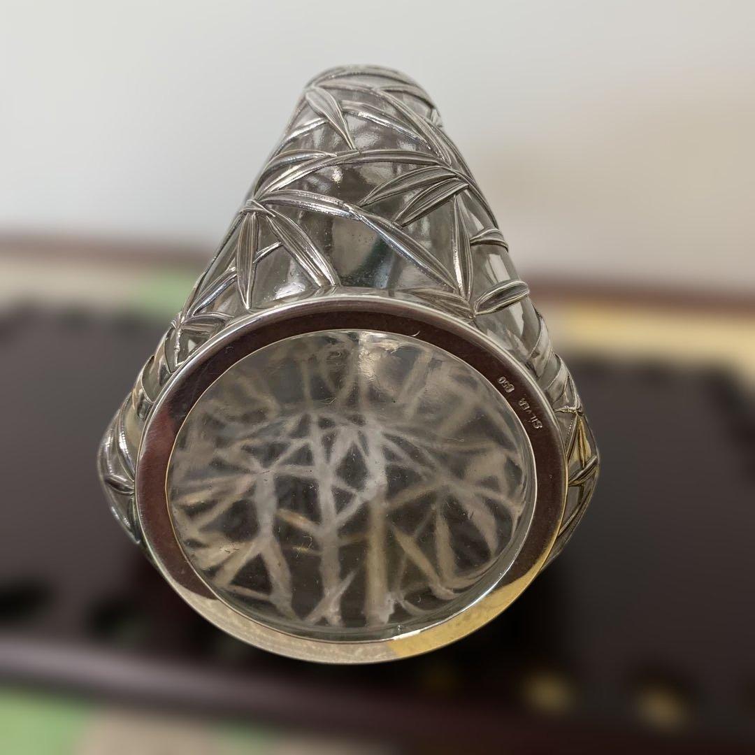 シルバーオーバーレイ ガラスデキャンタ バンブー シルバーオーバーレイ ガラスデキャンタ バンブー