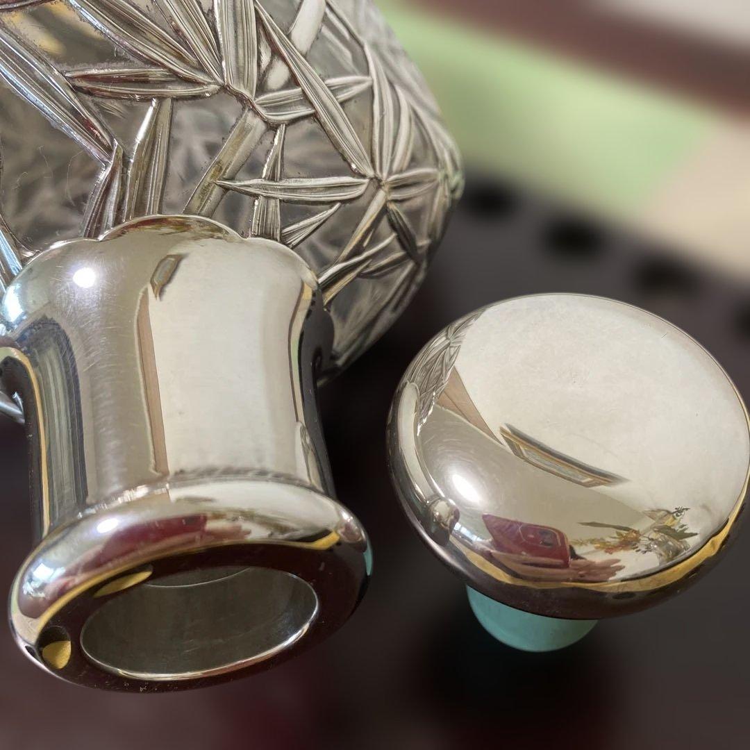 シルバーオーバーレイ ガラスデキャンタ バンブー シルバーオーバーレイ ガラスデキャンタ バンブー