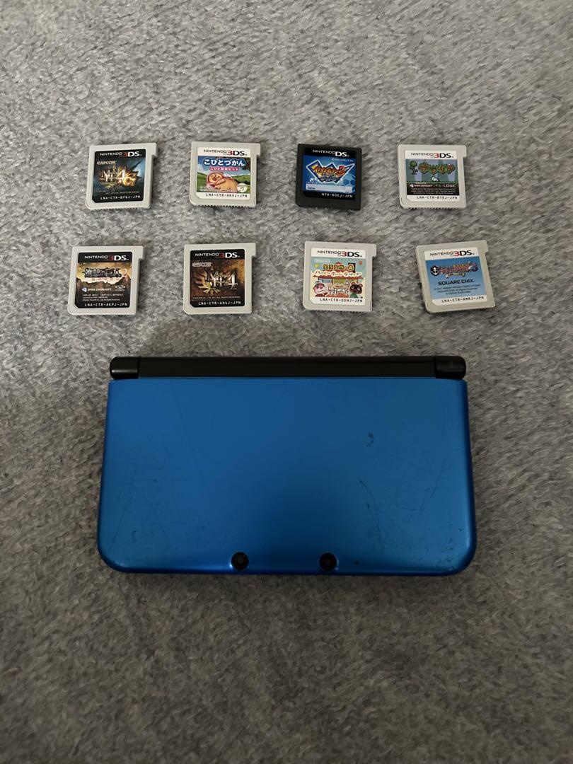 ニンテンドー3DS LL 青 その他ゲームソフト8本