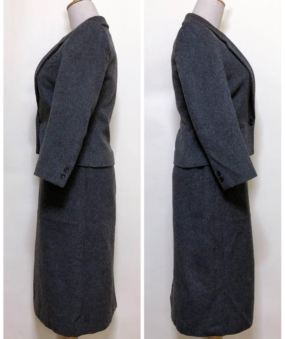 値引きToo ウールブレンドデザイン スカートスーツセットアップ