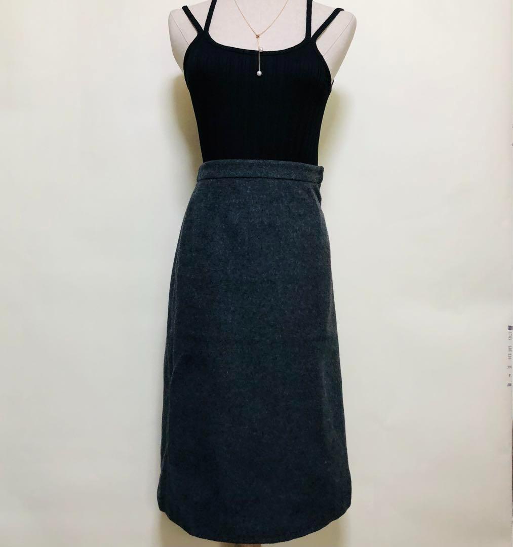 値引きToo ウールブレンドデザイン スカートスーツセットアップ