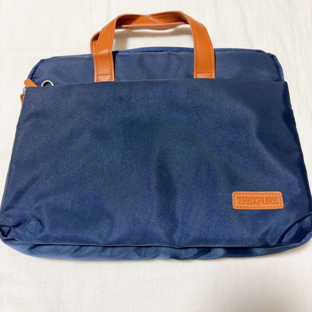 ネイビー ナイロン ノートPCケース　パソコンバッグ　紺色