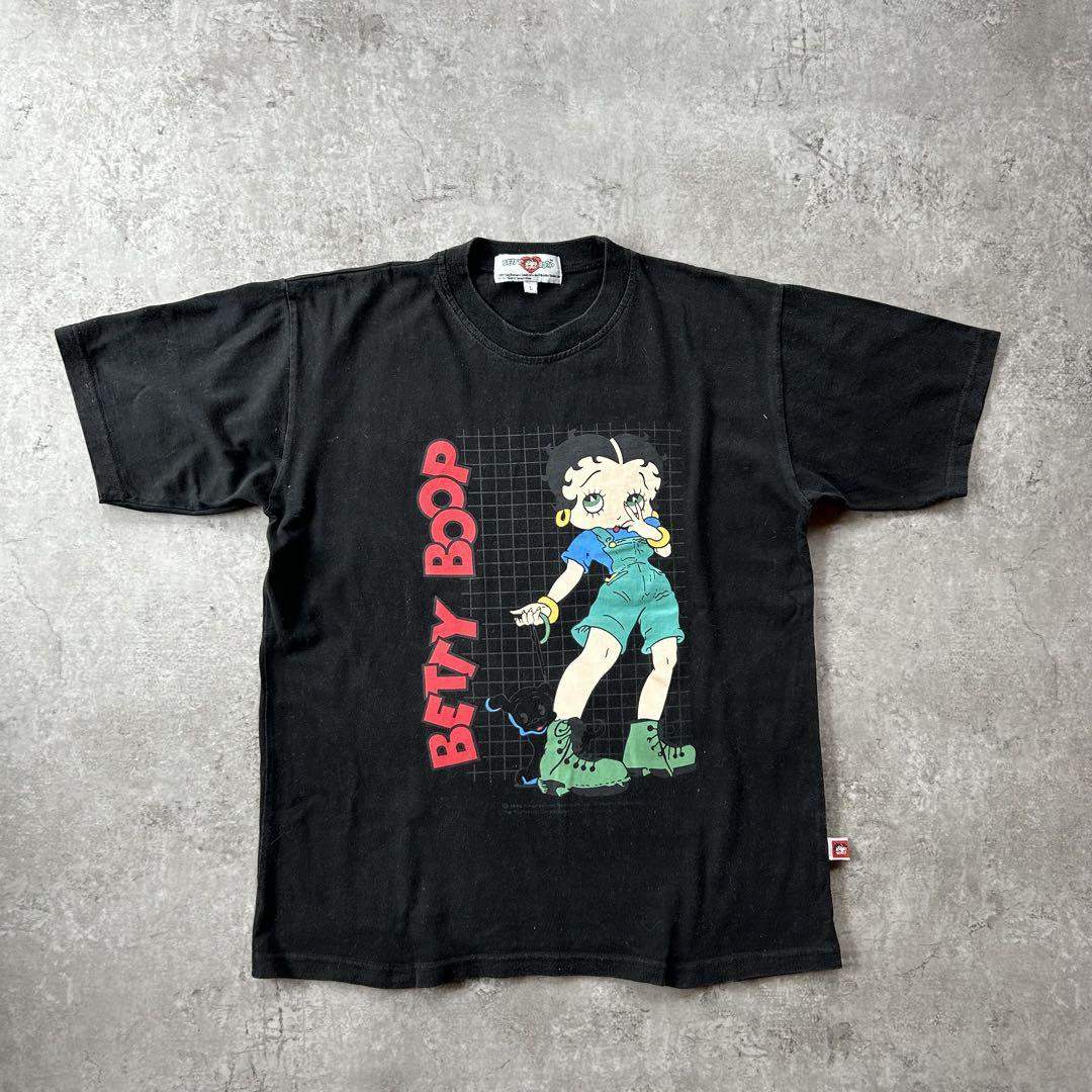 90s betty boop ベティちゃん キャラクターtシャツ ブラック L