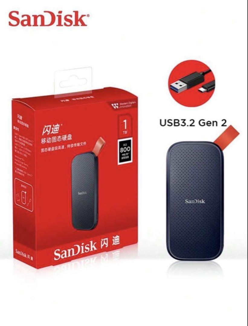 SanDisk E30 1TB 外付けSSD USB3.2 Gen 2