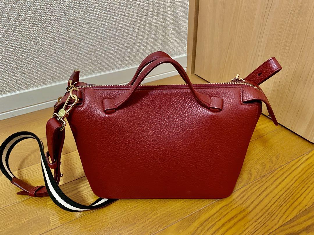 選ぶなら BALLY】ワインレッド レザー ショルダーバッグ バッグ