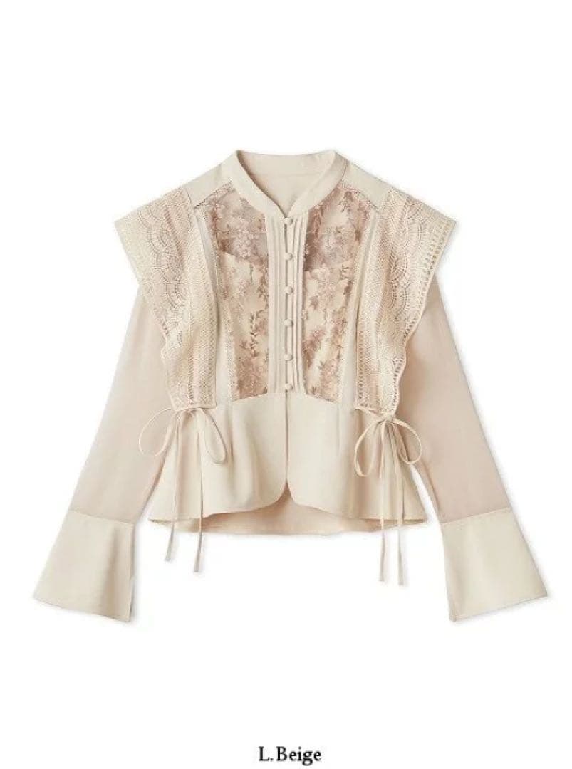 Lily Brownエンブロイダリースイッチングブラウス+タイトスカート Lily Brownエンブロイダリースイッチングブラウス+タイトスカート