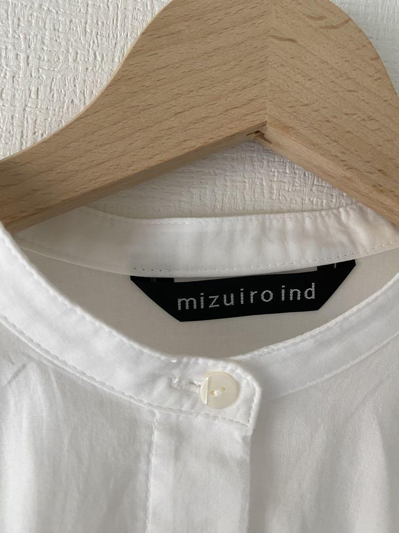 ミズイロインドmizuiroind★ピンタックパフスリーブシャツ