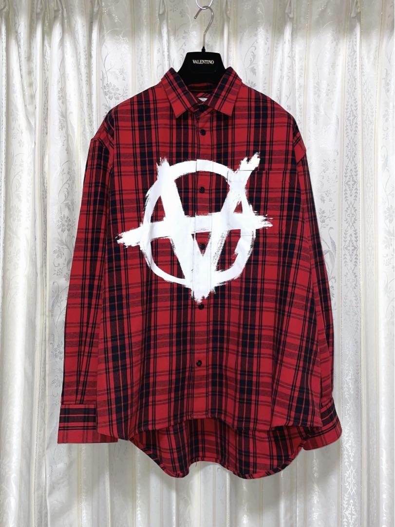 VETEMENTS 21AW ANARCHY FLANNEL SHIRT
