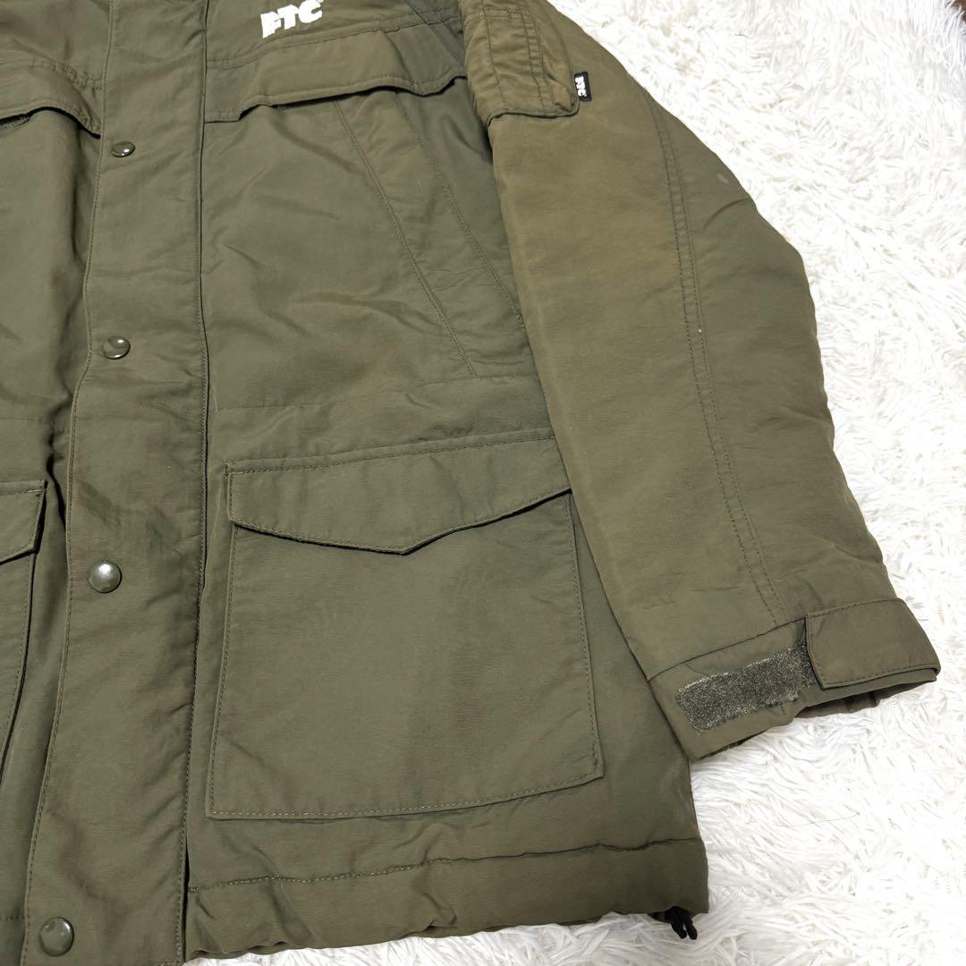 即完売　FTC　刺繍ロゴ　ファー　ダウンジャケット　N-3B カーキ　ジャケット
