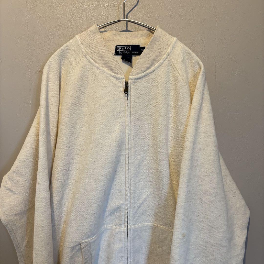 【感謝価格】 激レア！90s ラルフローレン ジップスウェット USA製 インサイド トップス