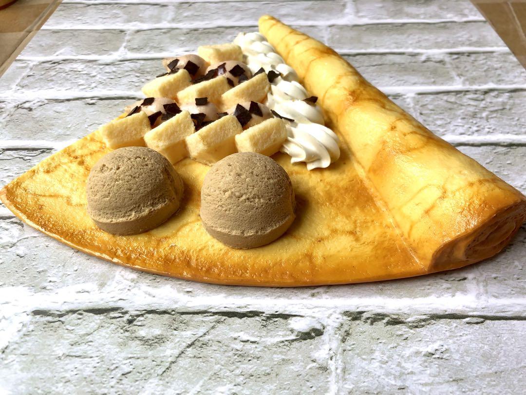 食品サンプル チョコソフトクリーム&チョコアイスクレープセット