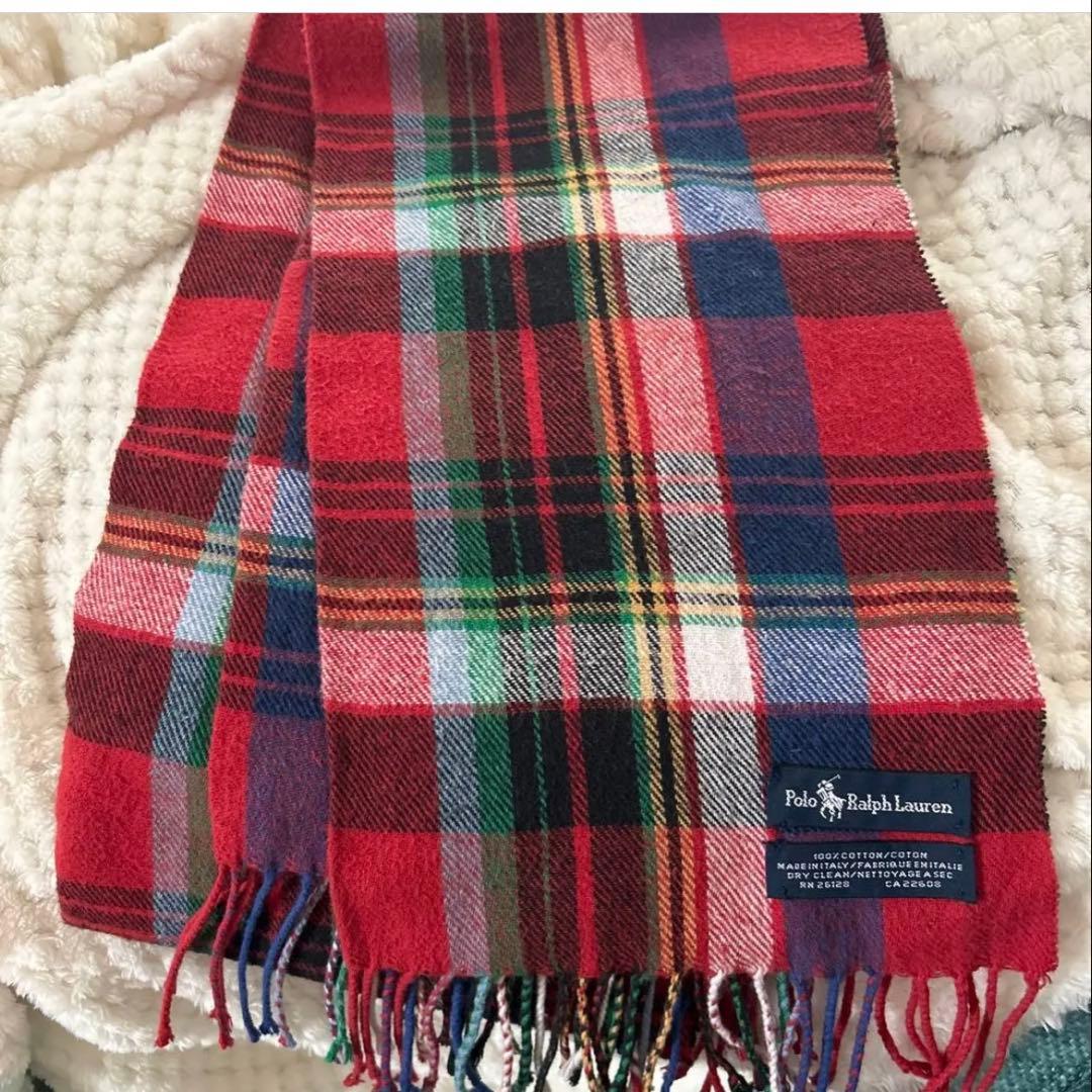 Polo Ralph Lauren チェック柄マフラー POLO RALPH LAUREN (ポロラルフローレン) リバーシブル チェック柄 マフラー RLPC0945F4 メ - グッズ マフラー  ⁄ストールサカゼン公式通販 [ポロラルフローレン] リバーシブル ワンポイント マフラー ［RLPC0945F2］ [並行輸入品]