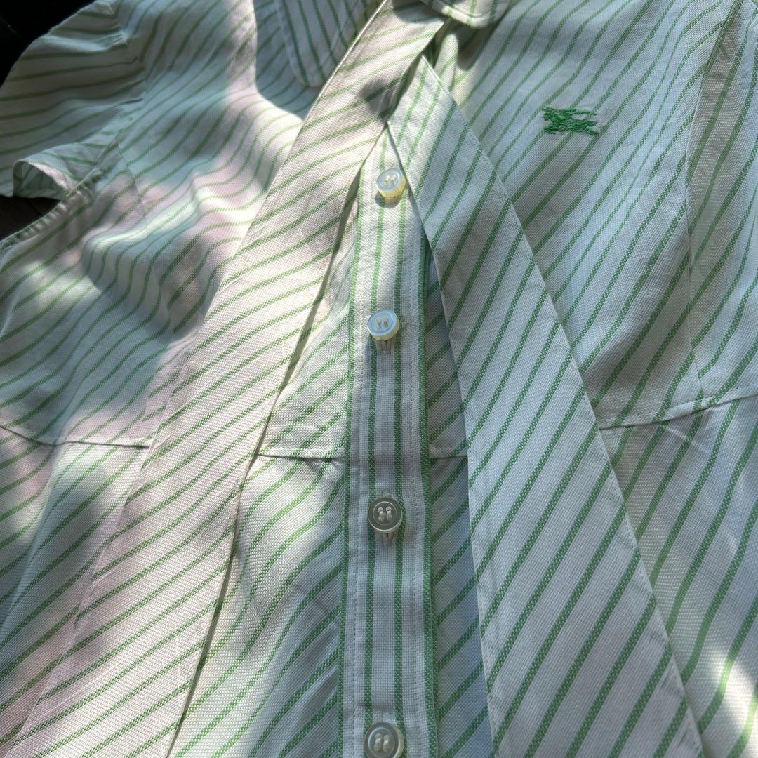 BURBERRY BLUE LABEL 半袖　ブラウス　シャツ　ストライプ