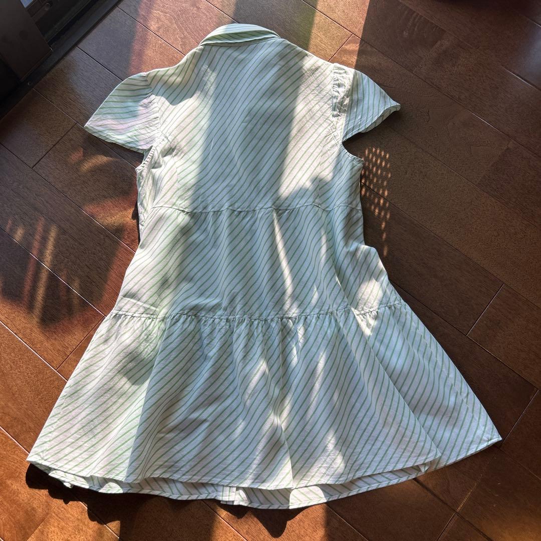 BURBERRY BLUE LABEL 半袖　ブラウス　シャツ　ストライプ