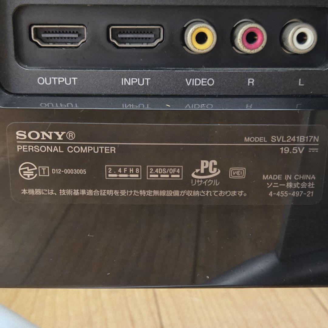 SONY VAIO 24インチ 液晶一体型PC SVL241B17N - メルカリ