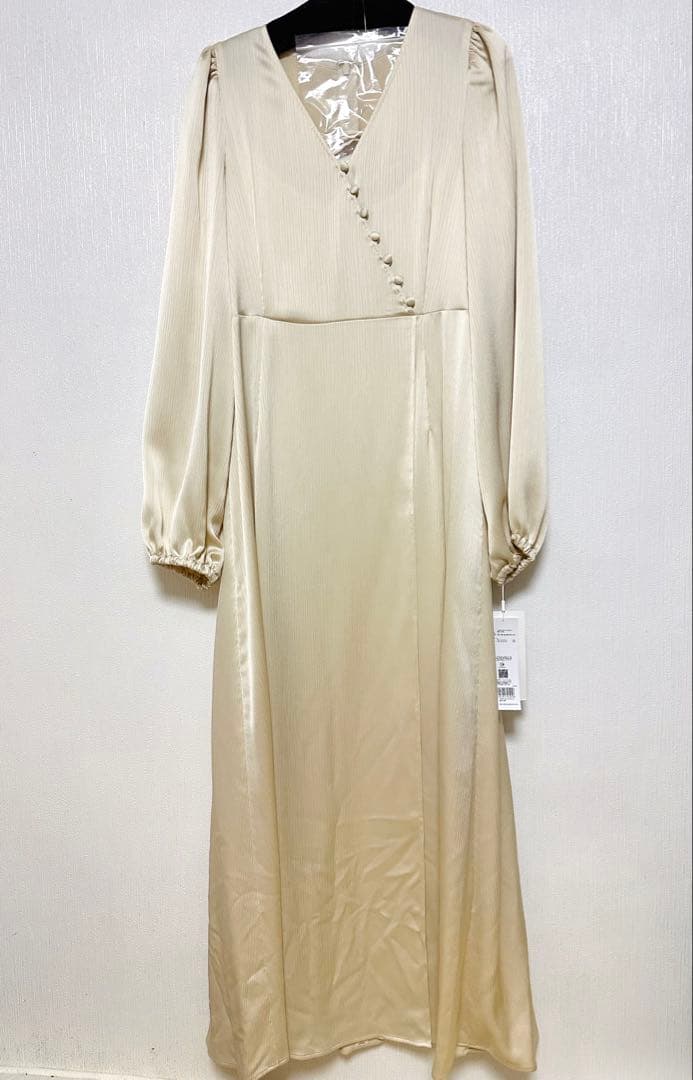 カシュクールサテンワンピM