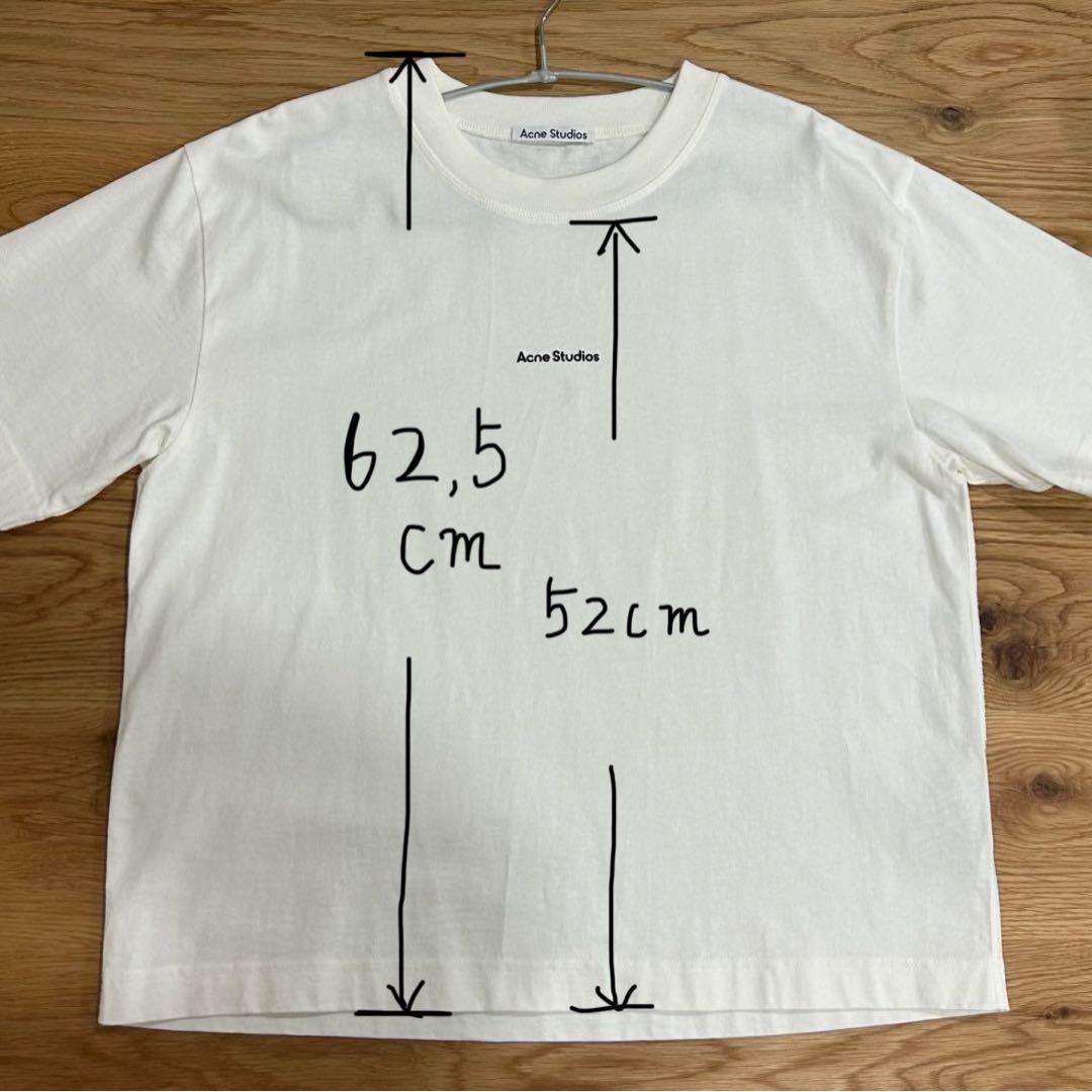 美品　アクネストゥディオズ　ロゴTシャツ　ユニセックス　オプティックホワイト