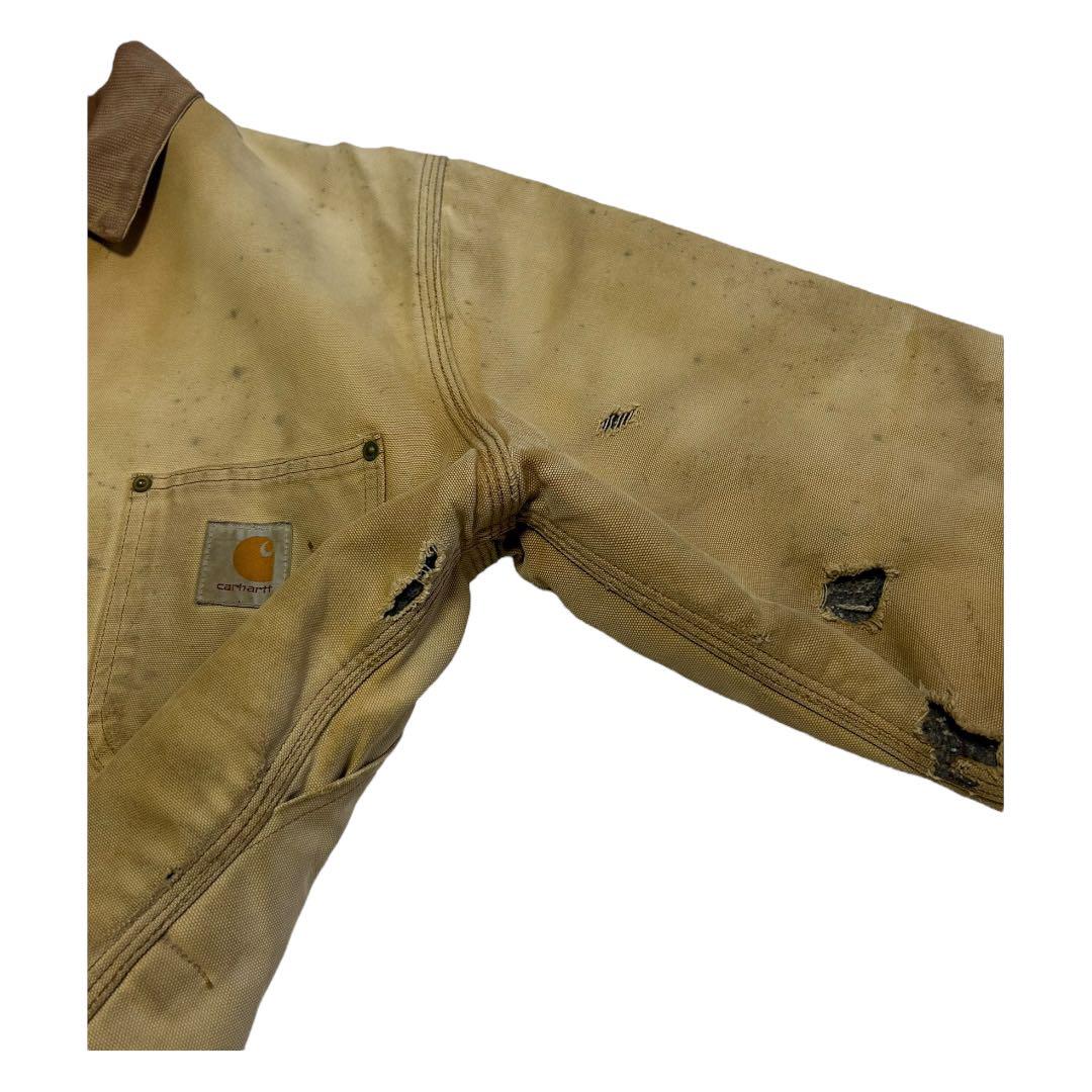 00s Carhartt ミシガンチョアコート ベージュ ブランケット付き ボロ