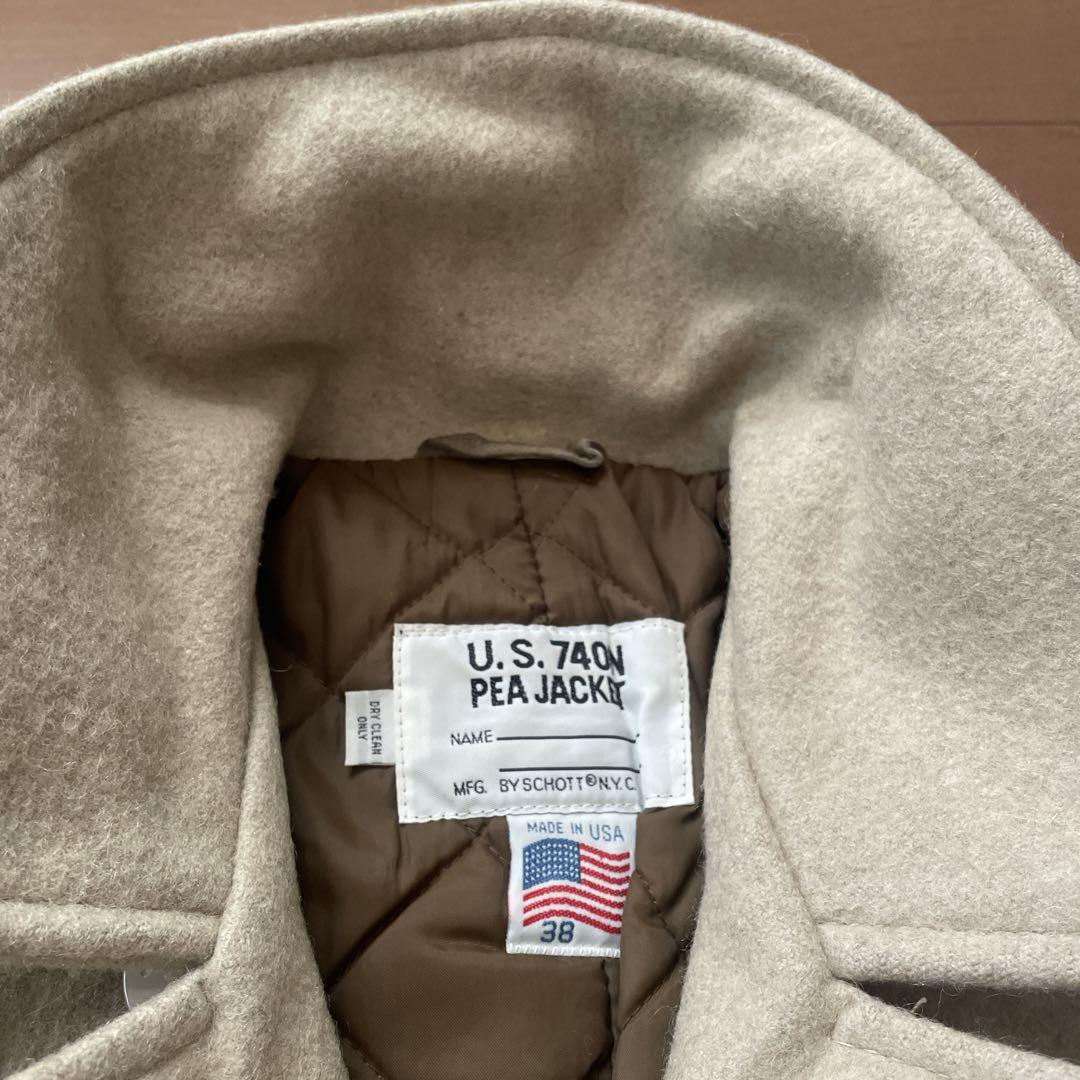 U.S. 740N Pea Jacket ベージュ 38