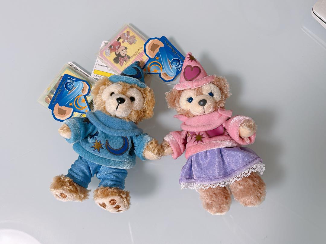 TDS 10周年 ダッフィー シェリーメイ ぬいぐるみバッジ タグ付き