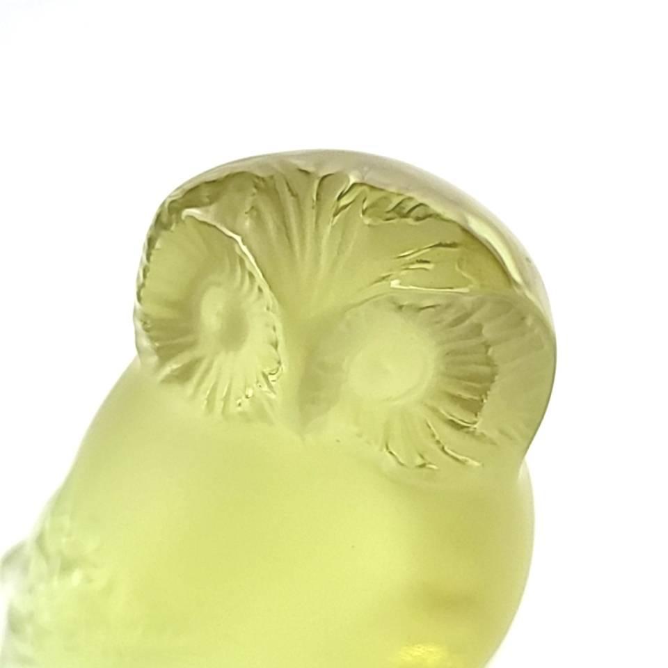 △美品△ラリック　フクロウ　シュエットフリソン　置物　ゴールド