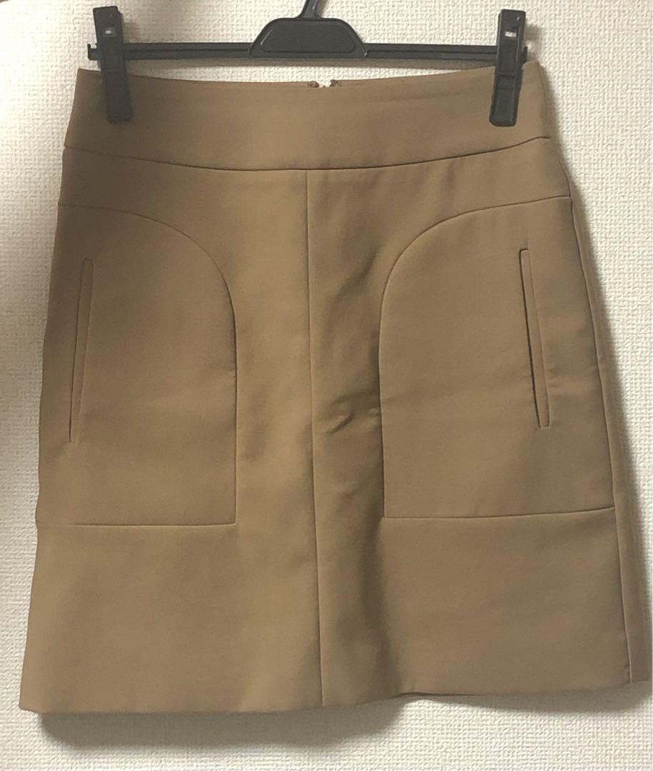 【INED】イネドのキャメル系(ベージュ)台形スカート